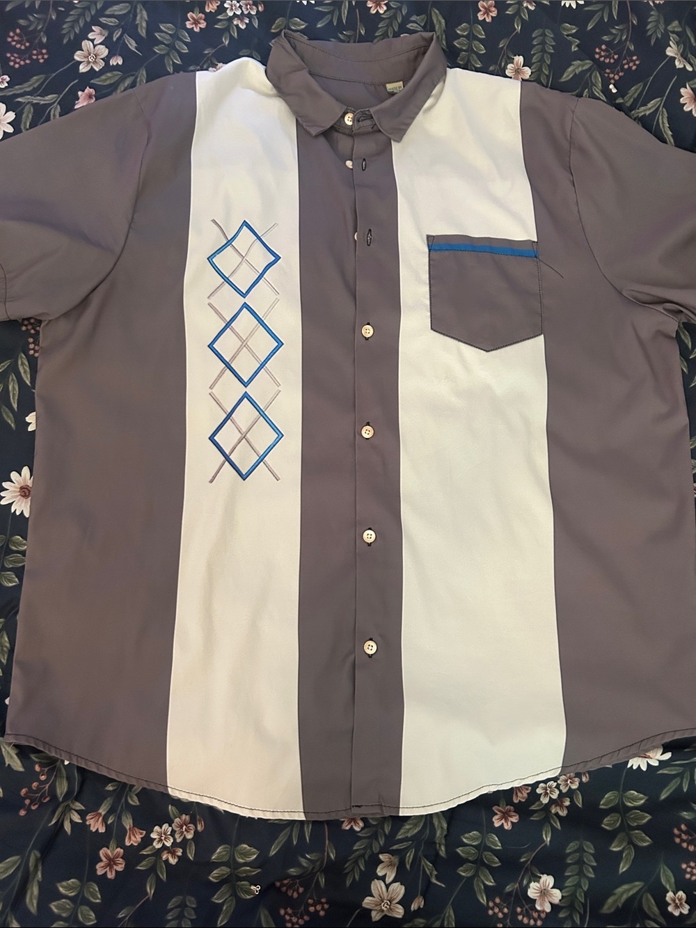 Retro bowling-style shirt